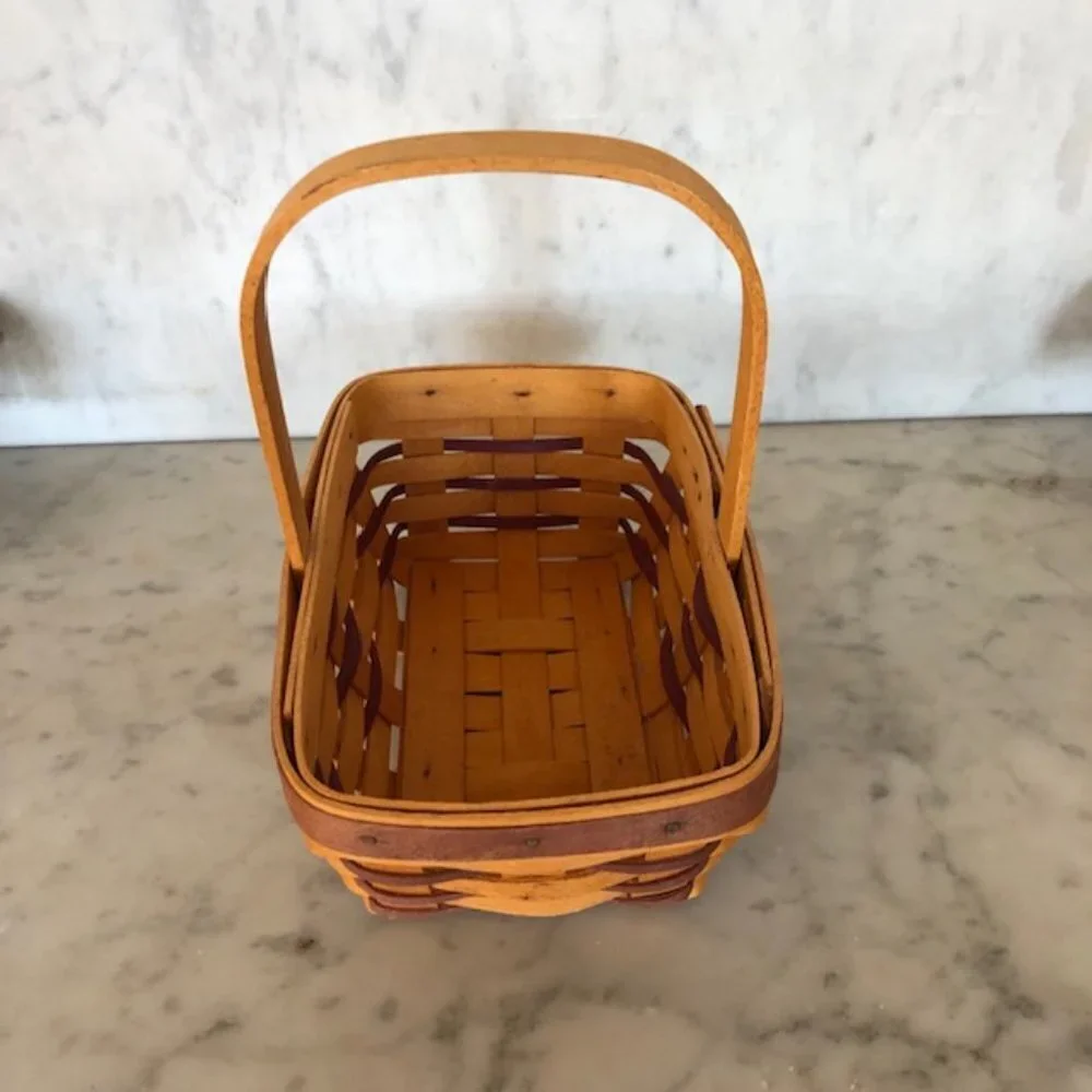 LONGABERGER 1997 Purple Sweetheart Basket Combo Vintage